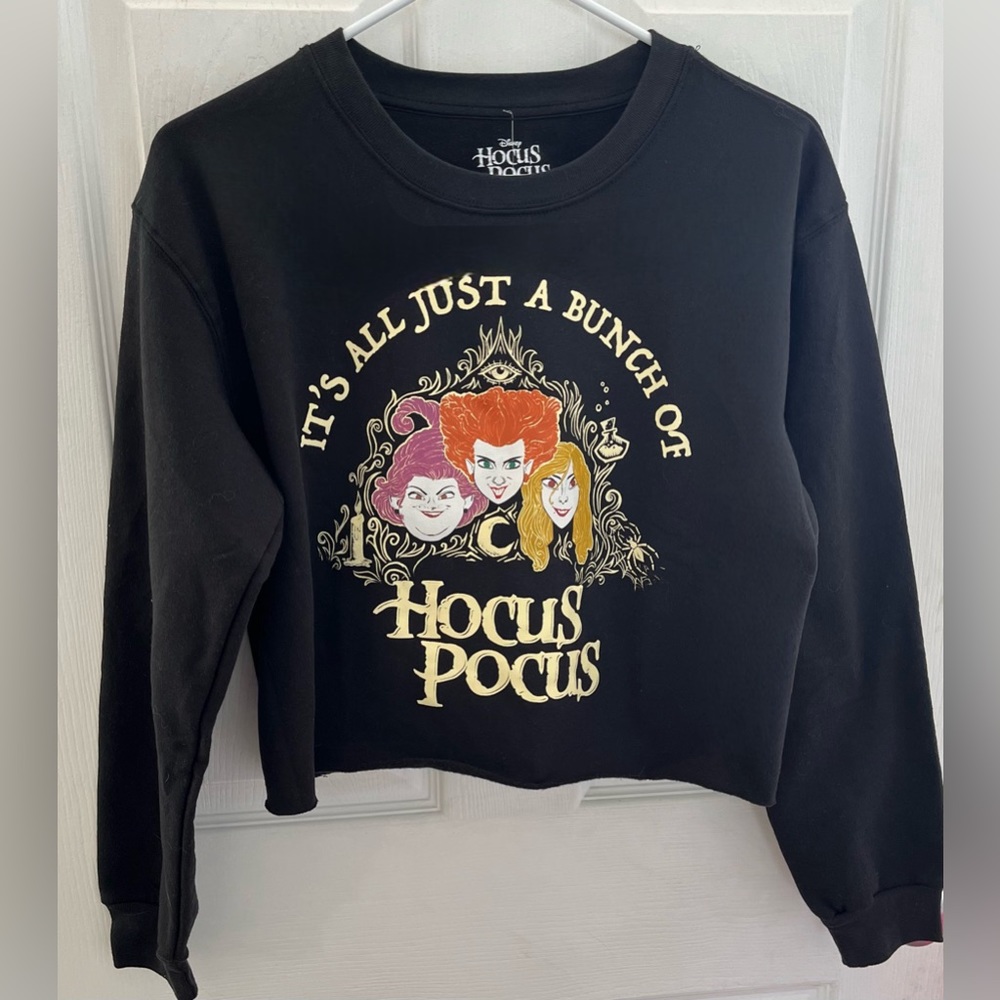 Hocus Pocus Disney Women’s Cropped Sweatshirt, Size Large New